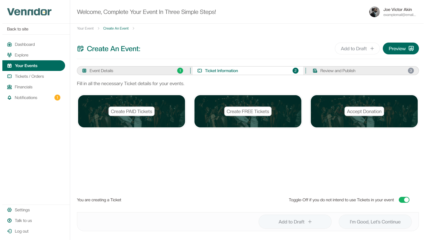 Ticket Types